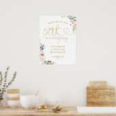 50e anniversaire Gold Heart Affiche de bienvenue f (Cuisine)