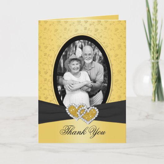 50e anniversaire Hearts II Carte de remerciements  (Devant)