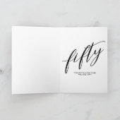 50e anniversaire heureux Carte Chic branchée (Intérieur)