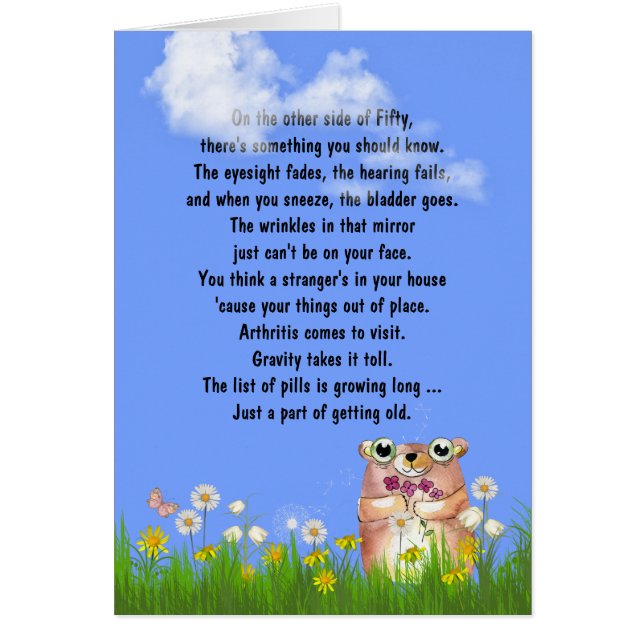 50e anniversaire humour de vieillir (Devant)