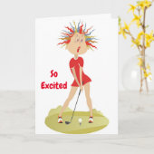 **50e anniversaire HUMOUR pour GOLFER** Carte (Fleur jaune)