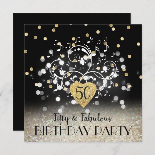 50e anniversaire invitation (Devant / Derrière)