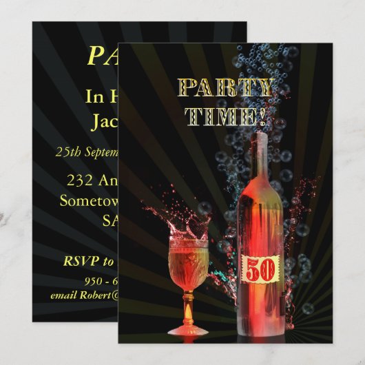 50e anniversaire invitation (Devant / Derrière)