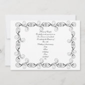 50e anniversaire invitation black damask (Dos)