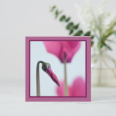 50e anniversaire Invitation de fleurs roses (Debout devant)