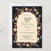 50e anniversaire Invitation de Fleurs sauvages flo (Devant)