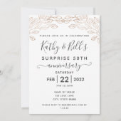 50e anniversaire Invitation de la Surprise Party (Dos)