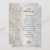 50e anniversaire invitation élégante (Devant / Derrière)