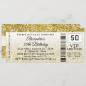 50e anniversaire Invitation Golden Ticket (Devant / Derrière)