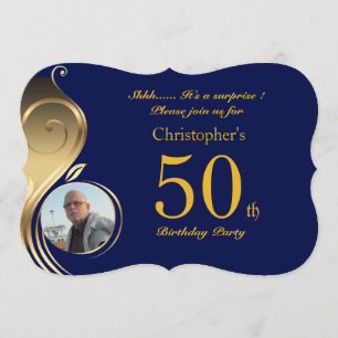 50e, Anniversaire Invitation Homme N'importe quel,
