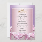 50e anniversaire invitation lavender roses (Devant)