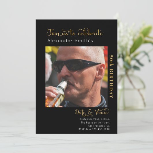 50e anniversaire Invitation noire (Debout devant)