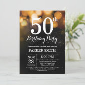 50e anniversaire Invitation Parties scintillant d' (Debout devant)