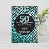 50e anniversaire Invitation Parties scintillant no (Debout devant)