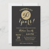 50e anniversaire Invitation Parties scintillant no (Devant)