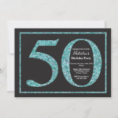 50e anniversaire Invitation Parties scintillant Tu (Devant)
