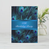 50e anniversaire Invitation Peacock 50e anniversai (Debout devant)