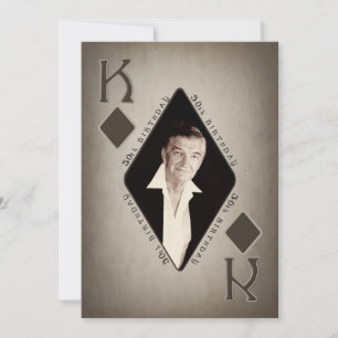 50E ANNIVERSAIRE INVITATION - PHOTO - POKER/KING