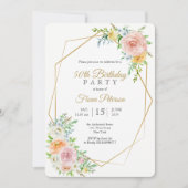 50e anniversaire invitation pour elle (Devant)