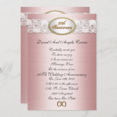 50e anniversaire Invitation traditionnelle (Devant / Derrière)