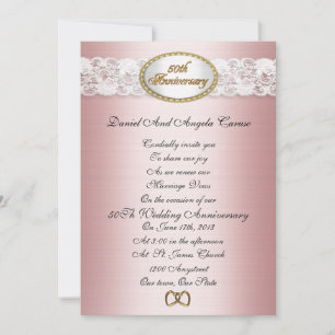 50e anniversaire Invitation traditionnelle