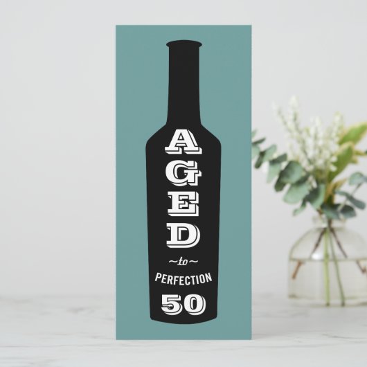 50e anniversaire Invitation Vin vieilli à la perfe (Debout devant)