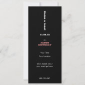 50e anniversaire Invitation Vin vieilli à la perfe (Dos)