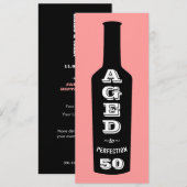 50e anniversaire Invitation Vin vieilli à la perfe (Devant / Derrière)