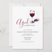 50e anniversaire Invitations Adulte Wine Party (Devant)