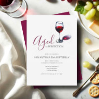 50e anniversaire Invitations Adulte Wine Party
