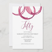50e anniversaire Invitations Adulte Wine Party (Devant)