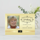 50e anniversaire Invitations avec photo (Debout devant)