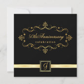 50e anniversaire - Invitations de monogrammes (Devant)