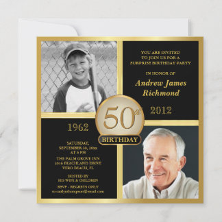 50e anniversaire Invitations hier et aujourd'hui 2