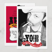 50e anniversaire Invitations photo du parti Pirate (Devant / Derrière)