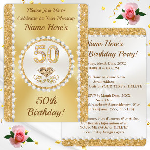 50e anniversaire Invitations pour ses Modèles, Imp