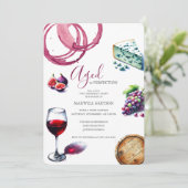 50e anniversaire Invitations Thème du vin tendance (Debout devant)