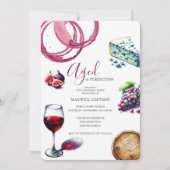 50e anniversaire Invitations Thème du vin tendance (Devant)