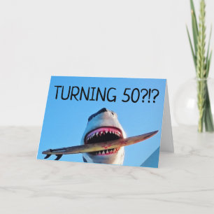 50E ANNIVERSAIRE KILLER SHARK GREETING CARTES
