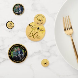 50e anniversaire Lovebirds Modèle photo Confetti
