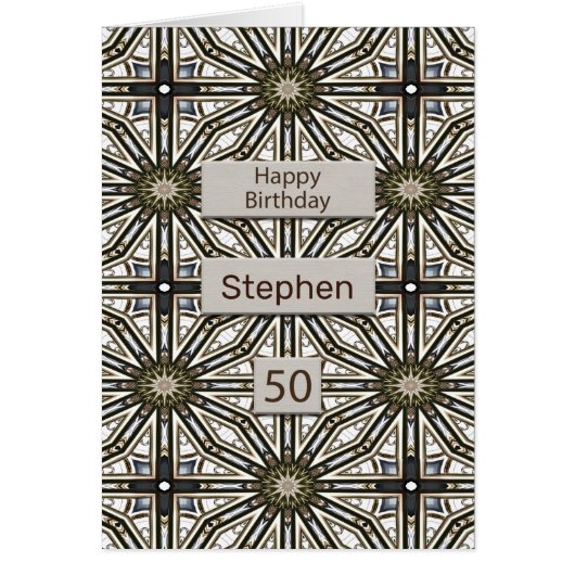 50e anniversaire Mandala Design Abstrait (Devant)