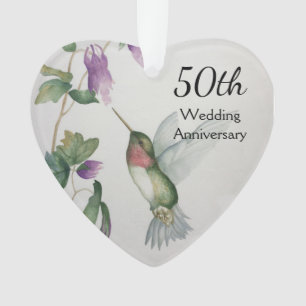 50e anniversaire Mariage Beau coeur de fleurs d'oi