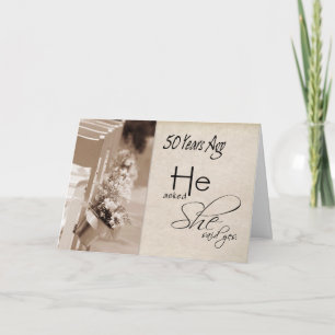 50e anniversaire Mariage Carte - 50 merveilleuses 