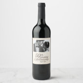 50e anniversaire Mariage Étiquette de vin personna (Devant)
