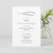 50e anniversaire Mariage Invitations Lavender (Debout devant)
