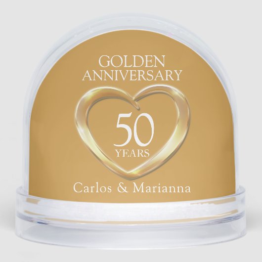 50e anniversaire mariage or coeur personnalisé pho (Avant)