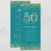 50e Anniversaire Menu du programme Merci U Gold Tu (Devant / Derrière)