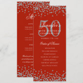50e Anniversaire Menu du programme Merci U Silver  (Devant / Derrière)
