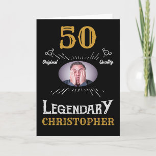 50e anniversaire Modèle photo Black Gold Retro Fun