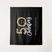 50e anniversaire moderne noir et or tapisserie élé (Devant)